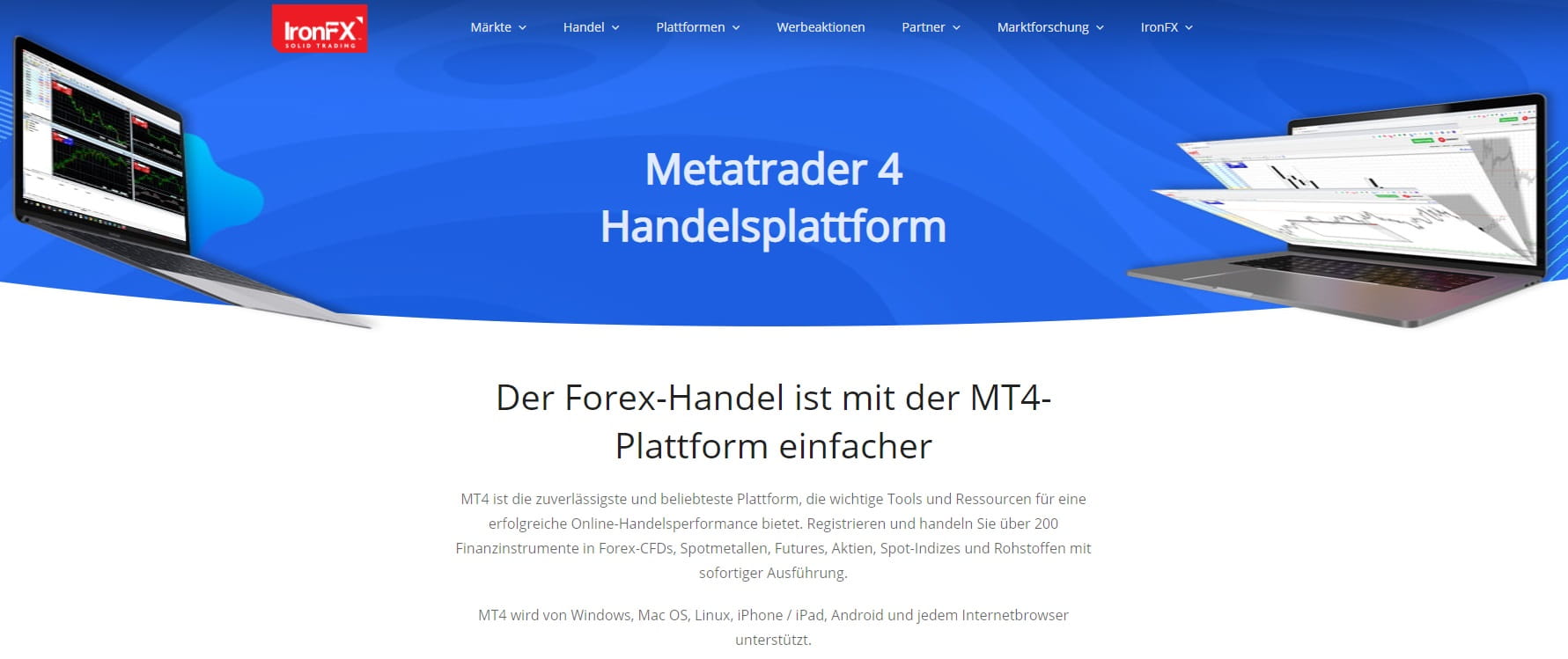 IronFX Trading Platform Metatrader 4