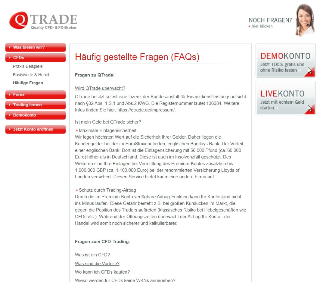 Häufig gestellte Fragen zur Sicherheit bei QTrade